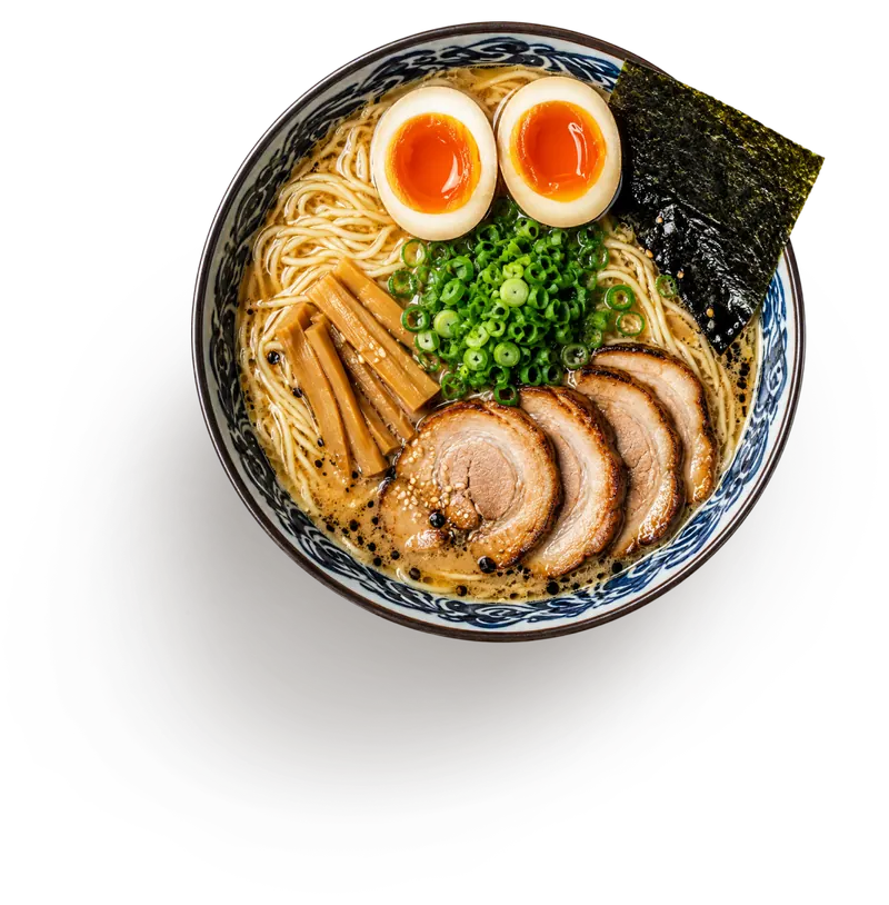 A steaming bowl of ramen ready to be served